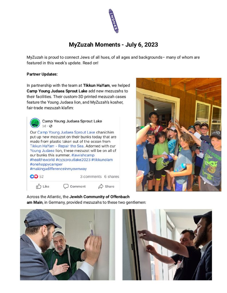 thumbnail of MyZuzah Moments – July 6, 2023